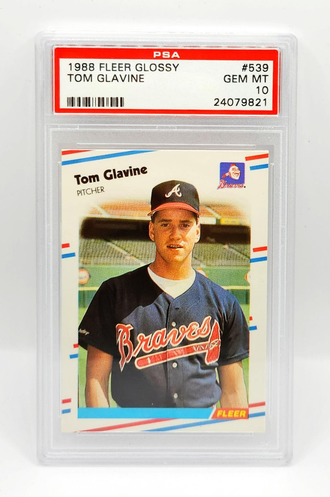 Tom Glavine 1988 Fleer Glossy #539 Rookie RC PSA 10 GEM MINT Atlanta Braves