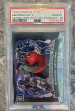 2025 Optic Eli Manning Jaxson Dart Downtown Duos Black Pandora /25 PSA 10 SSP