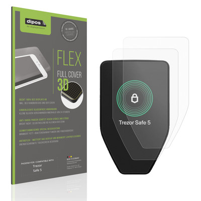 2x Full Cover Schutzfolie matt für Trezor Safe 5 Panzerfolie Anti-Shock
