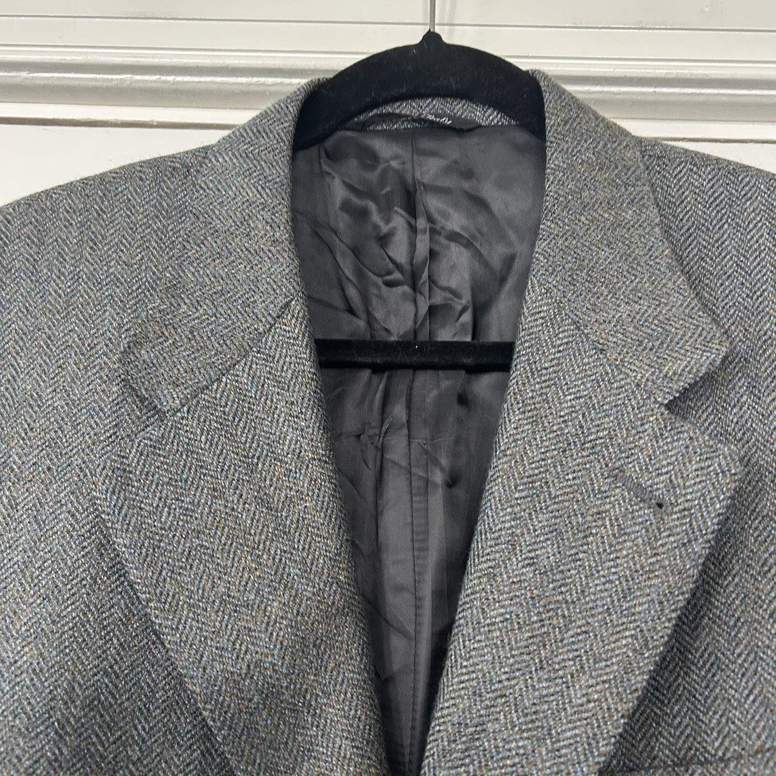 CANALI Proposta Men’s Blazer 44R Herringbone Gray Wool Sport Coat Quiet Luxury