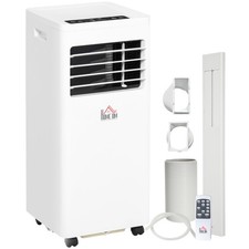 HOMCOM Mobile Air Conditioner White W/ Remote Control Cooling Ventilating 780W