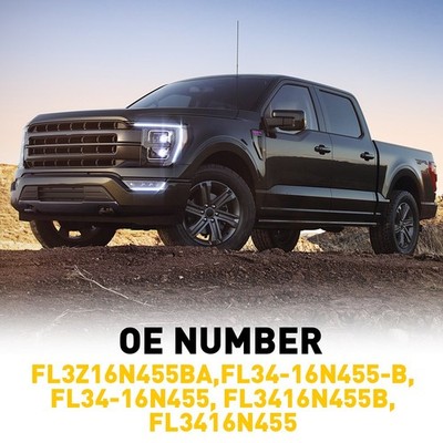 2pcs FL34-16N455-B Left Driver Rear Running Board End Cap for 15-22 Ford F-150
