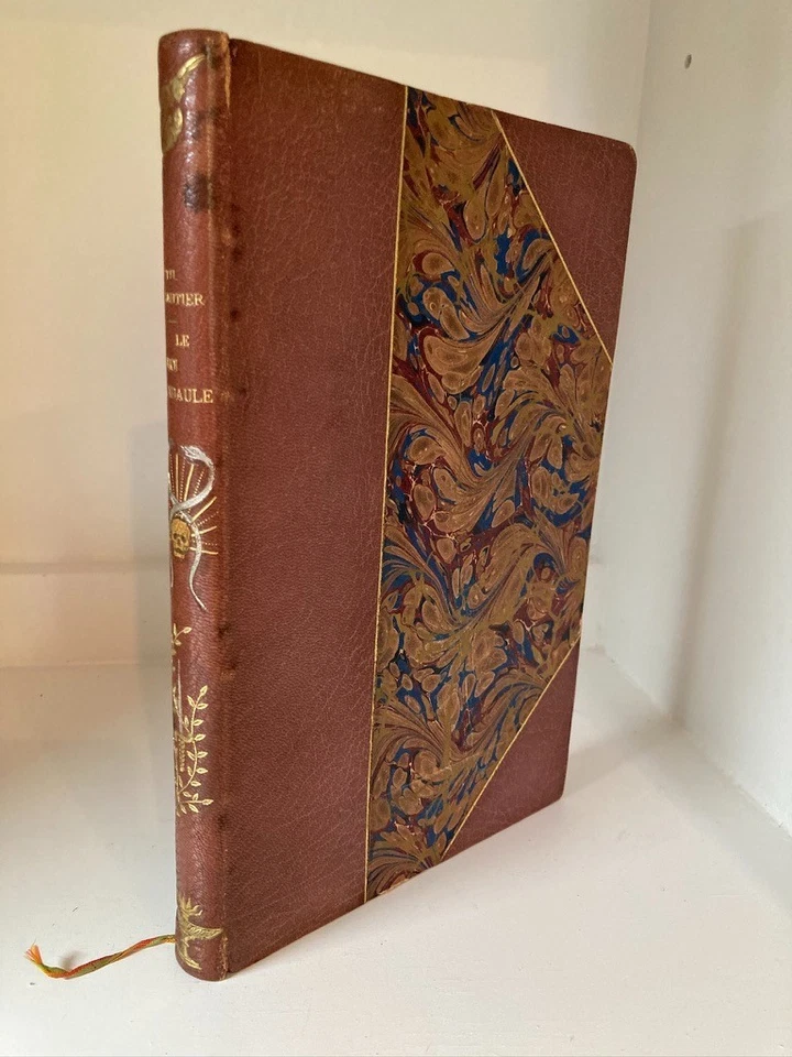 RARE GAUTIER LE ROI CANDAULE 1893 FINE PICTORIAL LEATHER BINDING PAUL AVRIL - Image 2 of 4