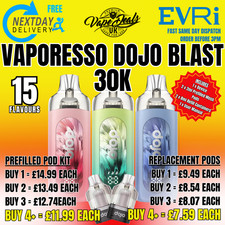 Dojo Blast 30K Powered By Vaporesso | Prefilled Kits & Replacement Pods | 20mg