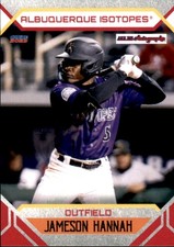 2023 Albuquerque Isotopes Choice #31 Jameson Hannah Flower Mound Texas TX Card