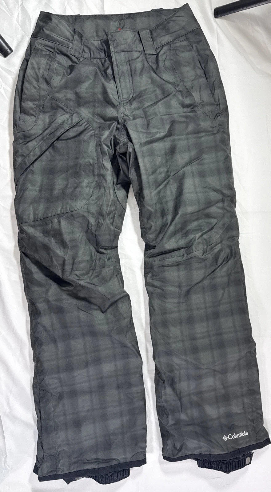 Columbia Mens Omni-Tech Waterproof Breathable Ski Snow Pants, Small, Green Plaid