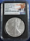 2022 (W) NGC MS69 AMERICAN SILVER EAGLE EARLY RELEASES DONALD TRUMP