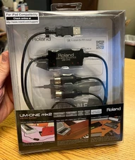 Roland UM-ONE mk2 USB MIDI Interface Cables & Manual