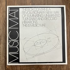 MUSIC MAT Rubber Turntable Reduce Vibrations Vinyl Records LPs Sleeve