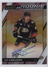 2023-24 O-Pee-Chee Platinum Rookie Auto Sunset Leo Carlsson #R-LC Auto fd4