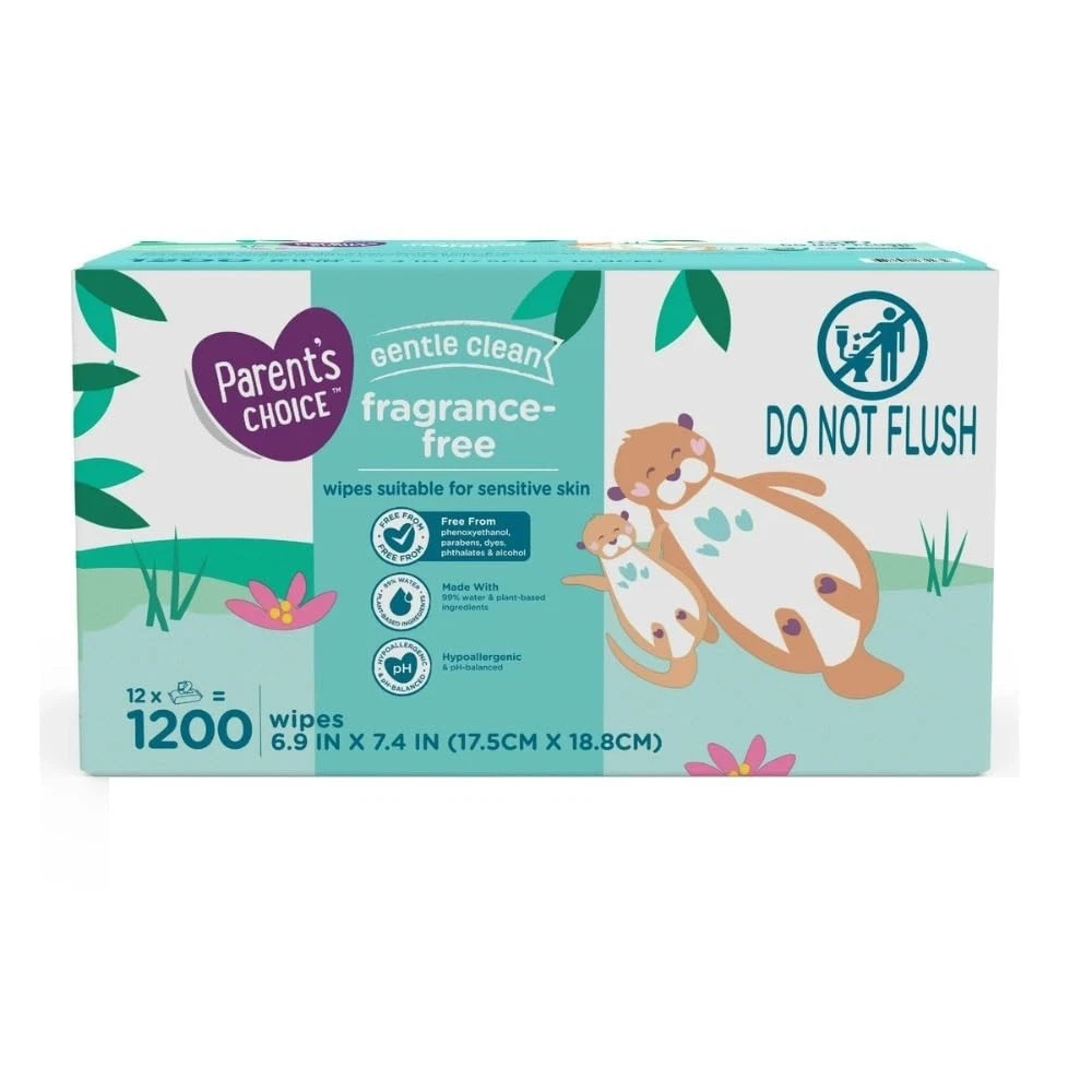 Parents Choice Fragrance-Free Baby Wipes, 1200 Count
Opens in a new window or tab