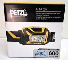 PETZL ARIA 2 R PROFESSIONAL Stirnlampe 600 Lumen schwarz/gelb "ohne Core Akku"
