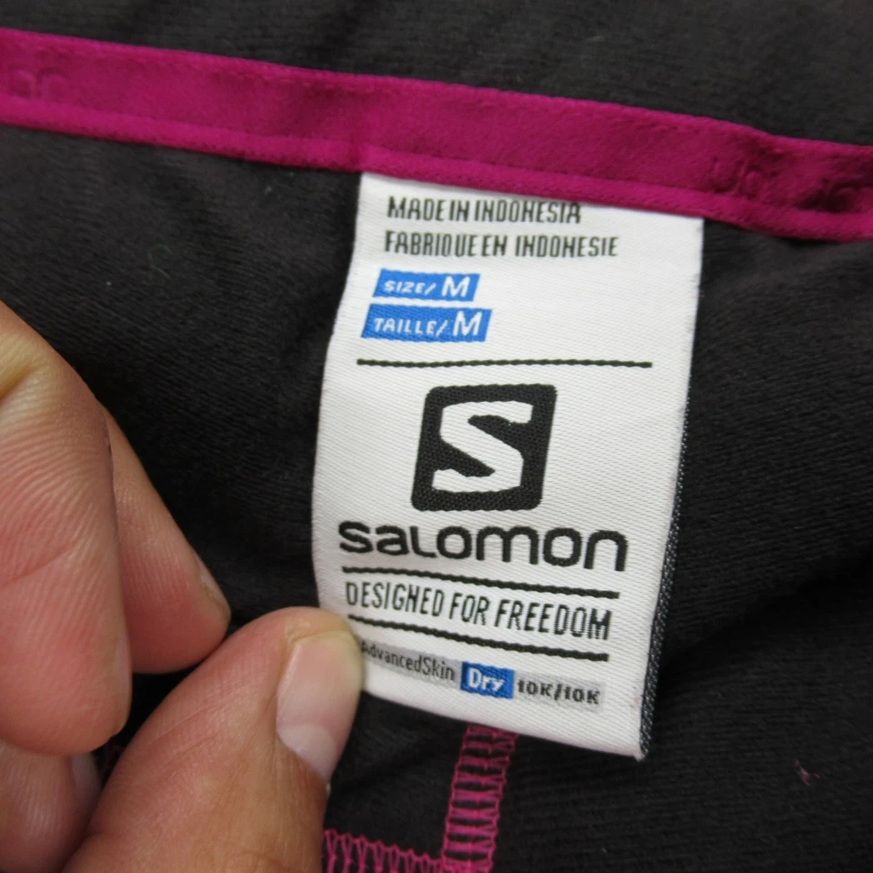 Pantalones de esquí Salomon para mujer medianos fucsia piel avanzada seca impermeable nieve 30x30 Foto 4 de 4