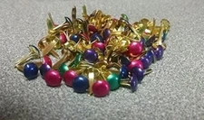 Spring Bright Colored Mini Round Brads - Bulk 100ct