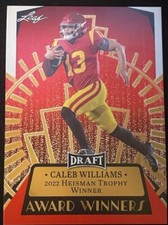 2022 Leaf Award Winner Caleb Williams Heisman Trophy RED Rookie RC - #14