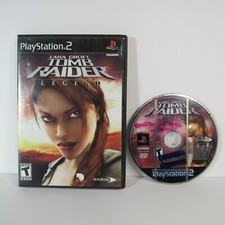 Lara Croft Tomb Raider Legend game Sony PlayStation 2 PS2 2006 Disc & case game