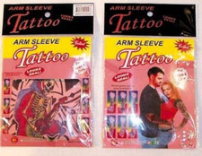 4 PC SLEEVE TEMPORARY TATTOO novelty tattoos pranks gag