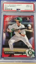 Kevin Merrell - 2017 Bowman Draft Paper Red  PSA 10  #3/5