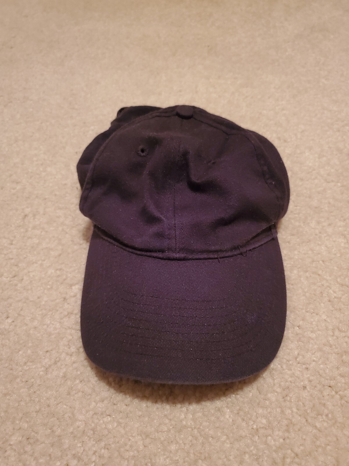 Solid Blank Black All Over Adjustable Hat Cap 827 - image 1