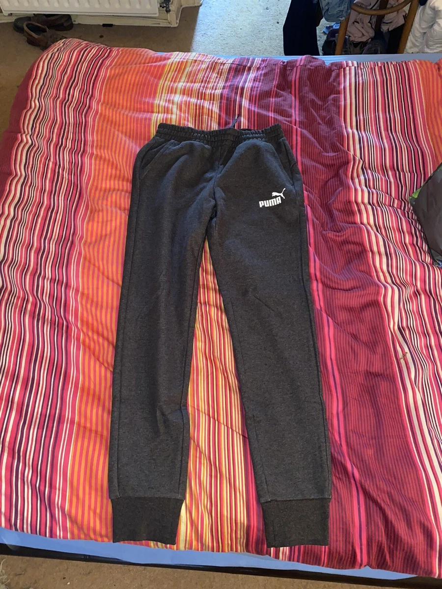 Men s Puma Core Fleece Joggers Size XS Dark Grey Charcoal Grey