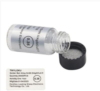 25000pcs/bottle 0.25-0.76mm BGA lead-free tin balls beads for IC chip repair (D)