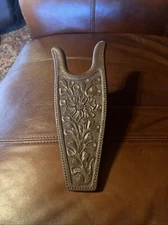 RALIDE FLORAL DESIGN MOLDED PLASTIC BOOT JACK BROWN VINTAGE 10” Cowboy 🤠