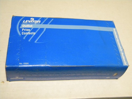 Box of 10 New Leviton 5320-WCP 15A 125V White Duplex Receptacles - Picture 2 of 2