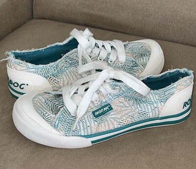 Rocket Dog Womens Size 6 Jazzin /Eden Coastal Palm Floral Canvas Trainer Sneaker