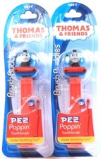 2 Count Thomas  Friends Brush Buddies PEZ Poppin Soft Toothbrushes