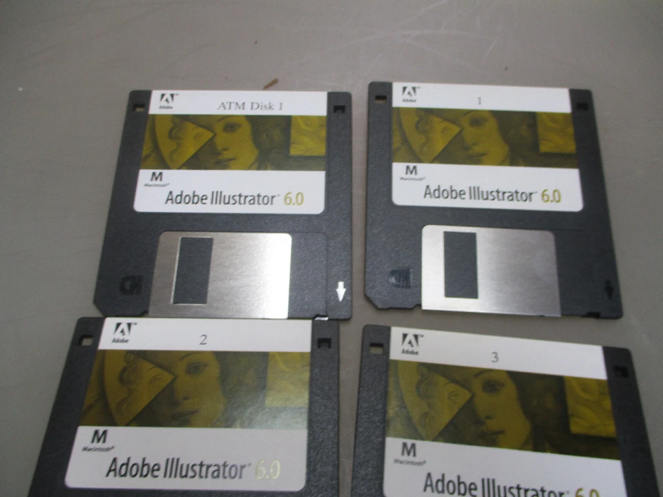 Vintage,Disketten,Software Adobe Illustrator 6.0 Apple Macintosh - Bild 2 von 2