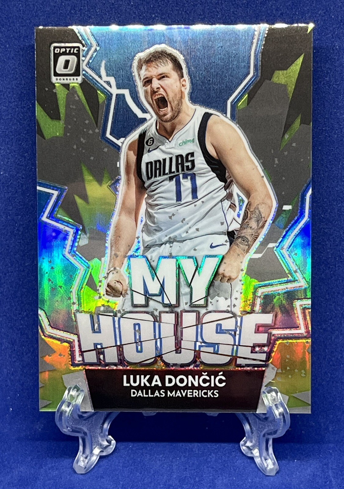 2022-23 Panini Donruss Optic Luka Doncic My House Lime Green Prizm #22/149 (SP)