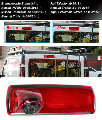 Achteruitrij camera 3e remlicht Opel Vivaro Renault Trafic Nissan Primastar