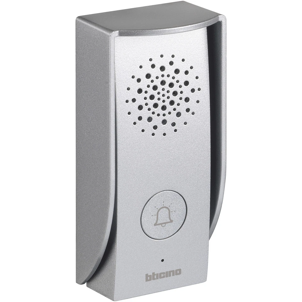 Pulsantiera Audio Esterna da Parete 4 fili In Metallo BTicino 330460 Grigio - Immagine 2 di 4