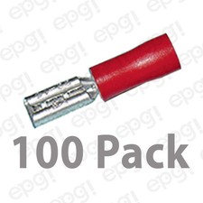 FEMALE QUICK DISCONNECT TERMINAL VINYL .110" RED 22-18 GAUGE 104A-100PK