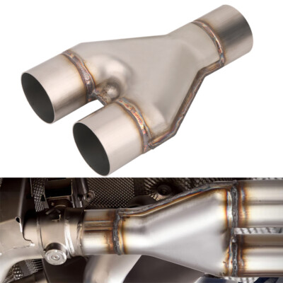 2.5'' Inlet 2.5'' Outlet 10''Overall Length Stainless Steel Rear Exhaust Tip Y-Pipe