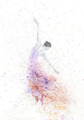 Ballet Dancer Wall Art Print, A4 size | Brand New | Ballet Gift | Original Art