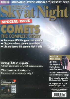 UK BBC Sky at Night Astronomy Magazine #102 Comet ISON, Star Algol November 2013