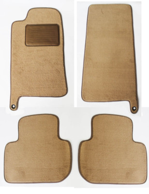 NEW! Tan Floor Mats 1995-1997 Jaguar XJ6 Set of 4 with Heel Pad  Rubber Back
