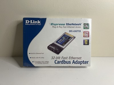 D-LINK DFE-690TXD 10/100 WIRED FAST ETHERNET NOTEBOOK LAPTOP PC CARDBUS ADAPTER