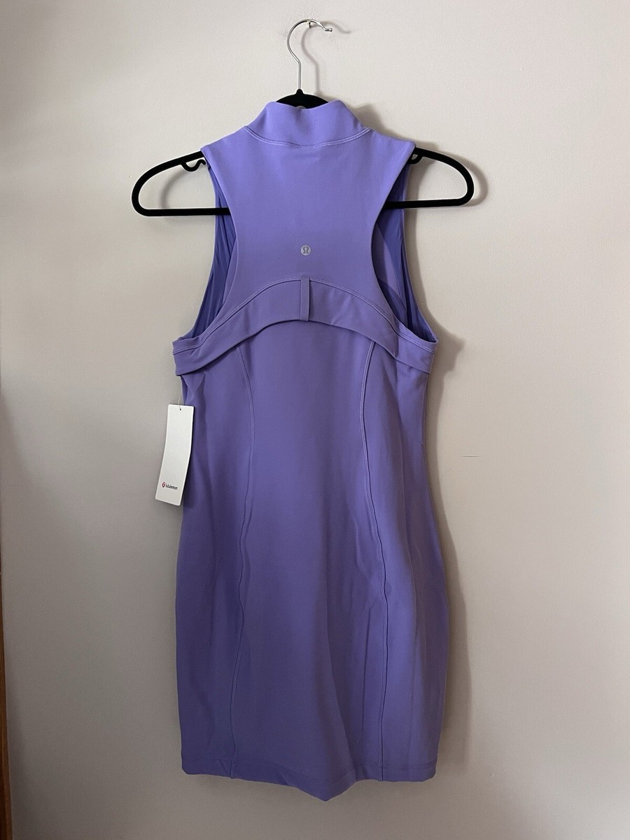 Lululemon Define Dress Dark Lavender Sleeveless Half Zip Fitted