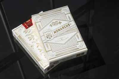 White Gold Monarch Playing Cards (Rare)