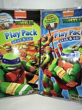 2 Teenage Mutant Ninja Turtle Play Pack Grab Go Coloring Book Crayons Stickers