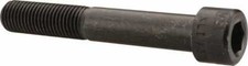 Made in USA 1-8 UNC Hex Socket Cap Screw Alloy Steel, Black Oxide, Partially ...