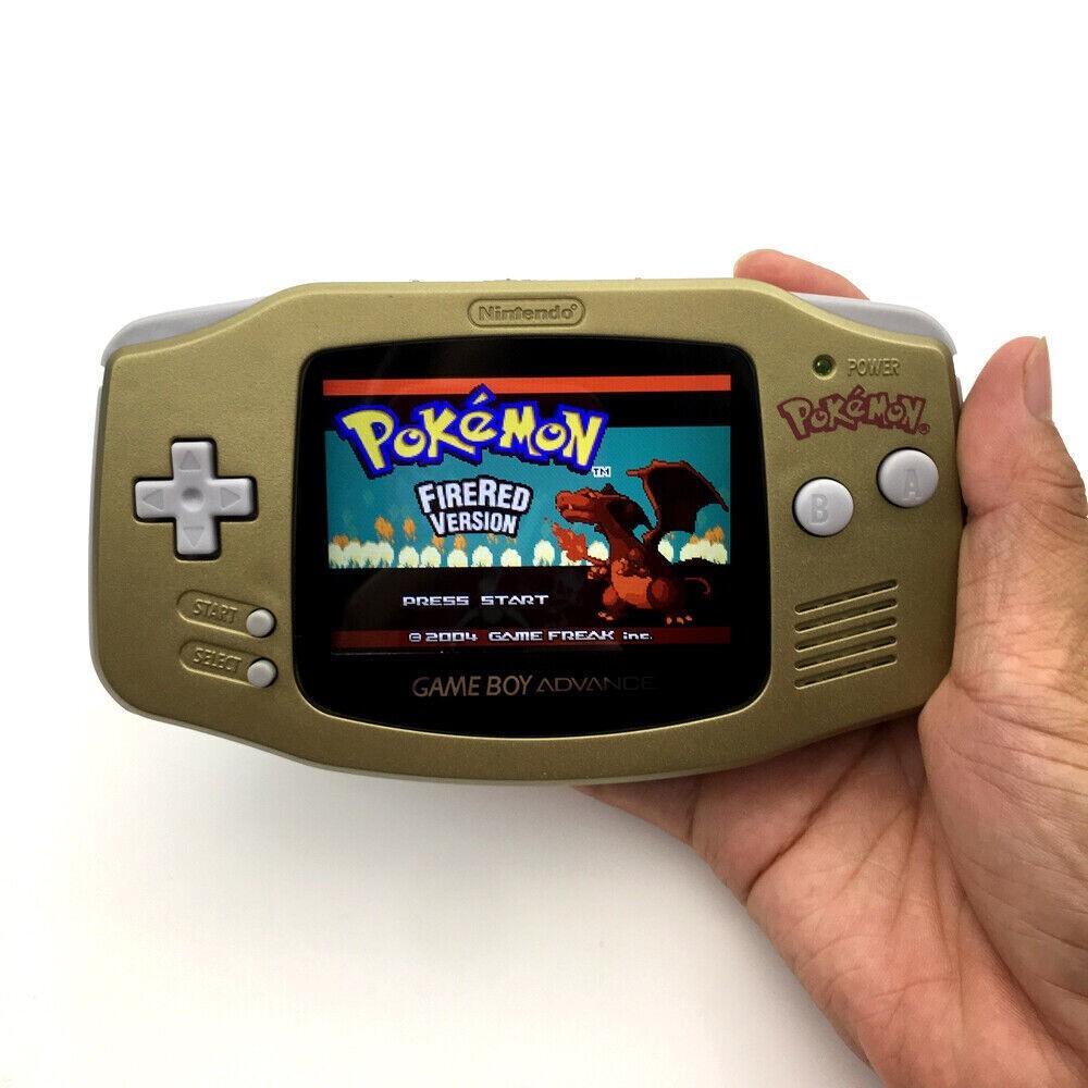 Nintendo Game Boy Advance ags101 gold pokemon Handheld System ips