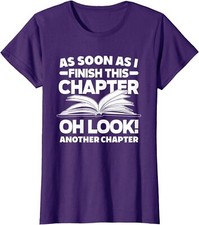 Just One More Chapter Funny Bookworm Lover Gift Ladies' Crewneck T-Shirt