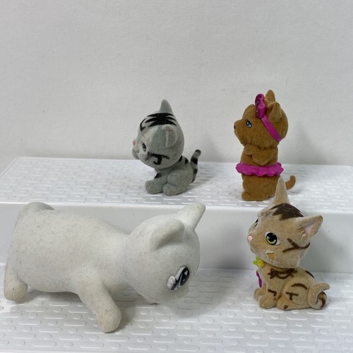 Fuzzy Flocked Animals Lot Puppy In My Pocket Cat Dog Bear Greta Terrier Kitten