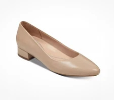 EASY SPIRIT Women’s Size 8.5M Beige Removable Liner Caldise Almond Pumps Shoes
