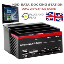 Pro Hard Drive Docking Station, Dual Bay for 2.5/3.5 Inch SATA I/II/III HDD SSD.