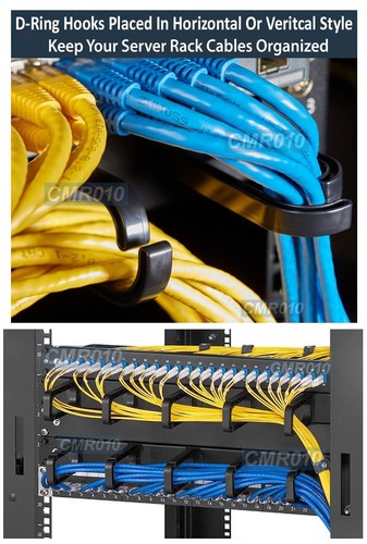 Organizador de cables para rack de 1U con ganchos móviles - Accesorio para gabinete de red - Imagen 5 de 5