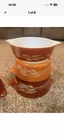 Vintage Pyrex Autumn Harvest Wheat Nesting Mixing Bowls Set of 6